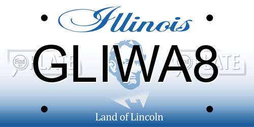 GLIWA8 Illinois License Plate