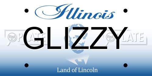 GLIZZY Illinois License Plate