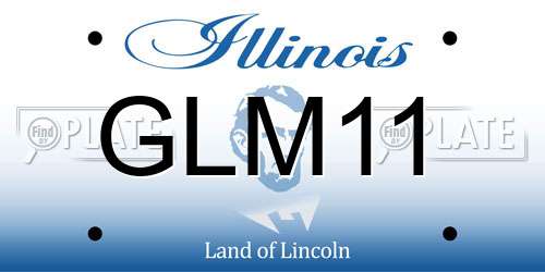GLM11 Illinois License Plate