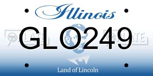GLO249 Illinois License Plate