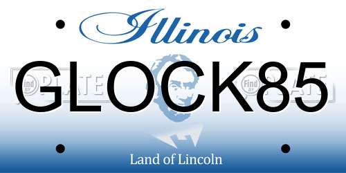 GLOCK85 Illinois License Plate