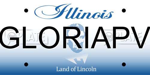 GLORIAPV Illinois License Plate
