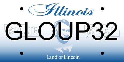 GLOUP32 Illinois License Plate
