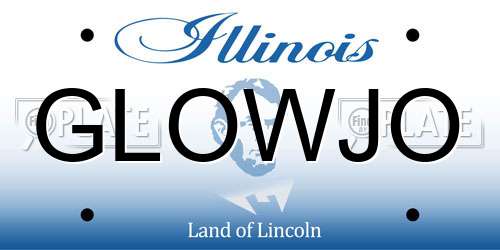 GLOWJO Illinois License Plate