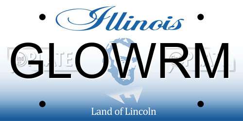 GLOWRM Illinois License Plate
