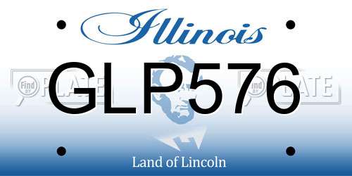 GLP576 Illinois License Plate