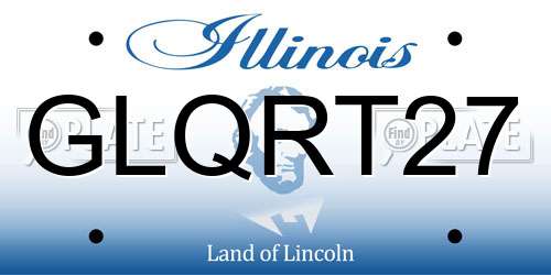 GLQRT27 Illinois License Plate