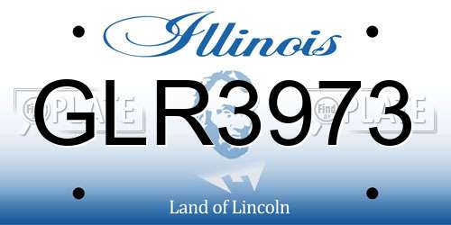 GLR3973 Illinois License Plate