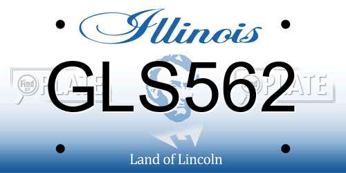 GLS562 Illinois License Plate