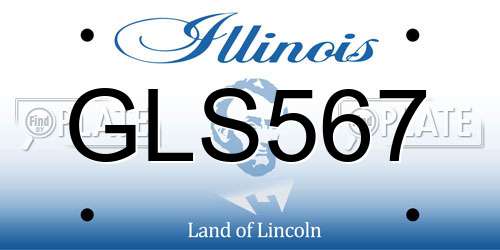 GLS567 Illinois License Plate