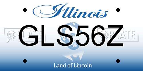 GLS56Z Illinois License Plate