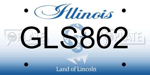 GLS862 Illinois License Plate