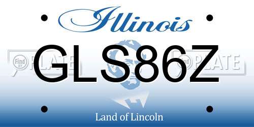 GLS86Z Illinois License Plate