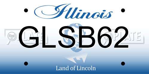 GLSB62 Illinois License Plate