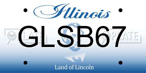 GLSB67 Illinois License Plate