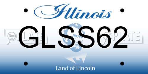 GLSS62 Illinois License Plate