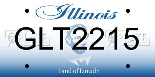 GLT2215 Illinois License Plate