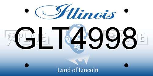 GLT4998 Illinois License Plate