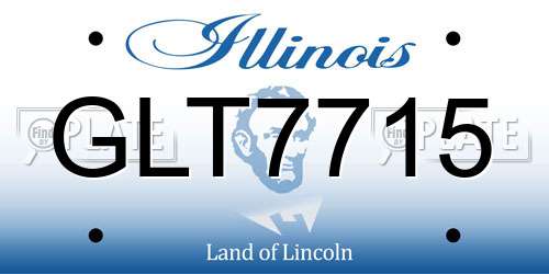 GLT7715 Illinois License Plate