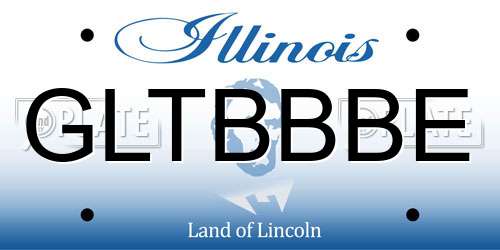 GLTBBBE Illinois License Plate