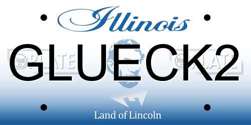 GLUECK2 Illinois License Plate