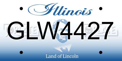 GLW4427 Illinois License Plate