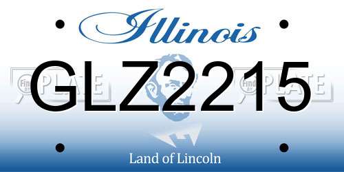 GLZ2215 Illinois License Plate
