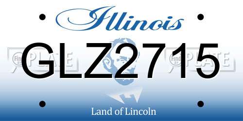 GLZ2715 Illinois License Plate