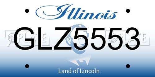 GLZ5553 Illinois License Plate