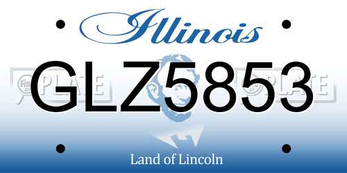 GLZ5853 Illinois License Plate