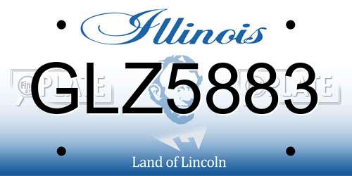 GLZ5883 Illinois License Plate