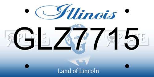 GLZ7715 Illinois License Plate