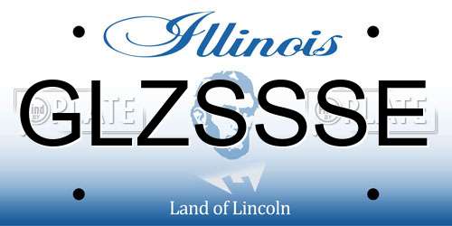 GLZSSSE Illinois License Plate