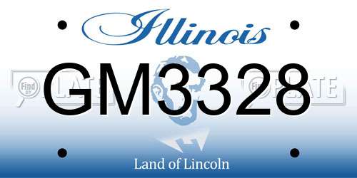 GM3328 Illinois License Plate