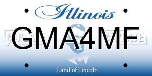 GMA4MF Illinois License Plate