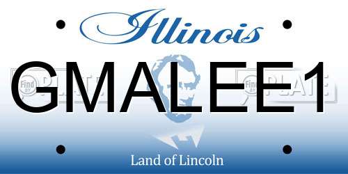 GMALEE1 Illinois License Plate
