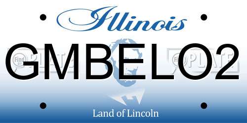 GMBELO2 Illinois License Plate