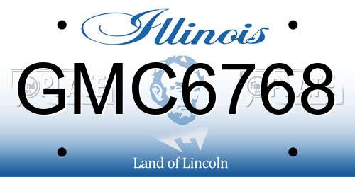GMC6768 Illinois License Plate