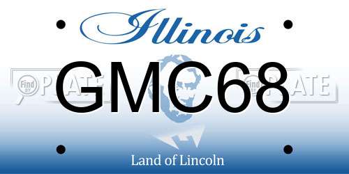 GMC68 Illinois License Plate