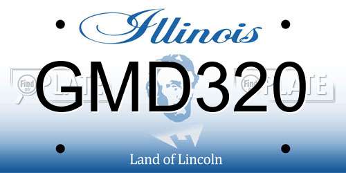 GMD320 Illinois License Plate