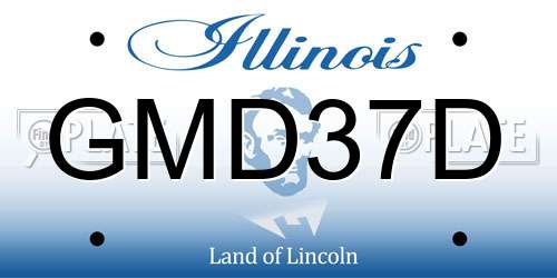 GMD37D Illinois License Plate