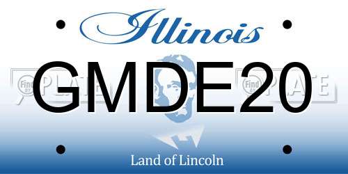 GMDE20 Illinois License Plate