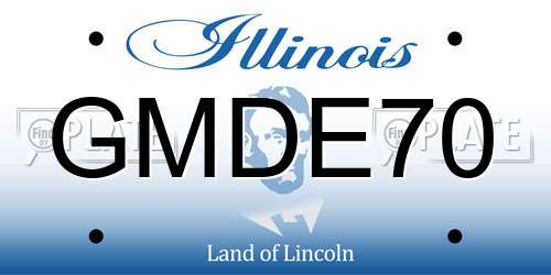 GMDE70 Illinois License Plate