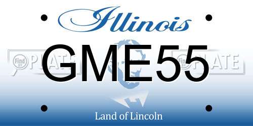 GME55 Illinois License Plate