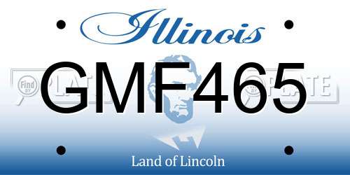 GMF465 Illinois License Plate