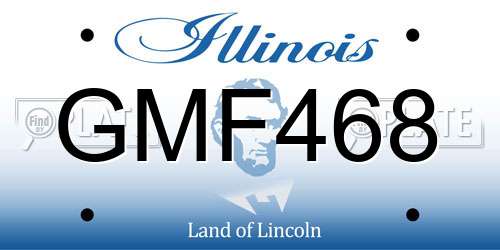 GMF468 Illinois License Plate