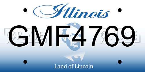 GMF4769 Illinois License Plate
