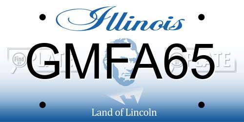 GMFA65 Illinois License Plate