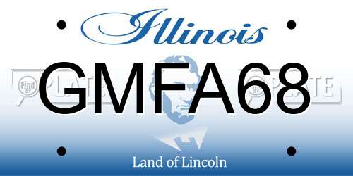 GMFA68 Illinois License Plate