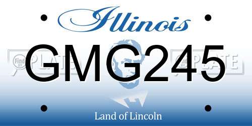 GMG245 Illinois License Plate